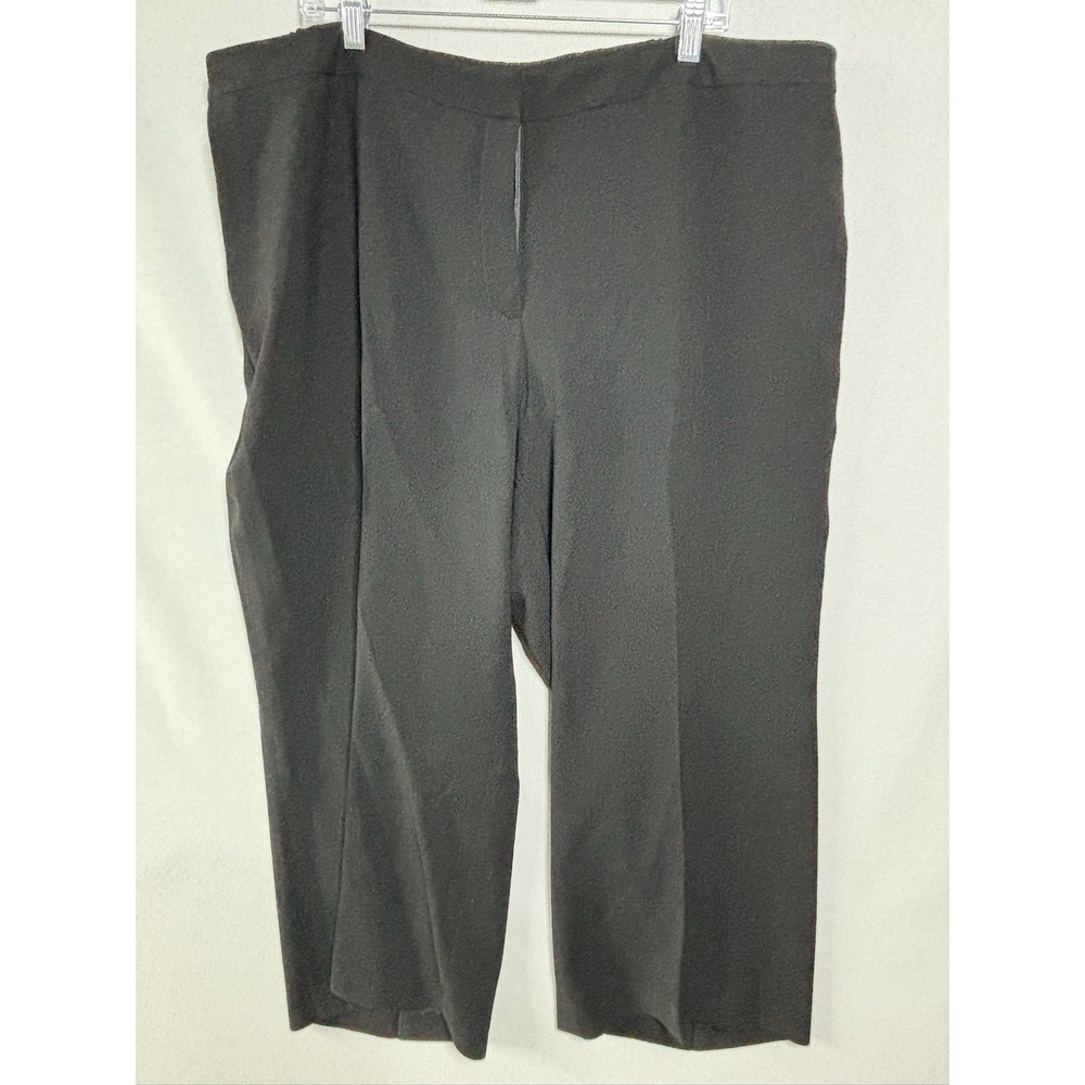Lafayette 148 Manhattan Size 22W Stretch Trouser Pant Crop Black Plus Size